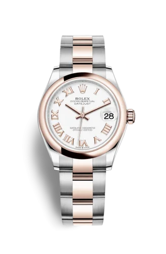 Rolex - 278241-0001 Datejust 31 Stainless Steel/ Rose Gold / Domed / White - Roman / Oyster