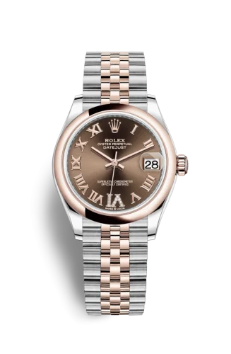 Rolex - 278241-0004 Datejust 31 Stainless Steel / Rose Gold / Domed / Chocolate - Roman / Jubilee