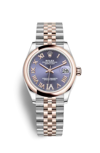 Rolex - 278241-0020 Datejust 31 Stainless Steel / Rose Gold / Domed / Aubergine - Roman / Jubilee