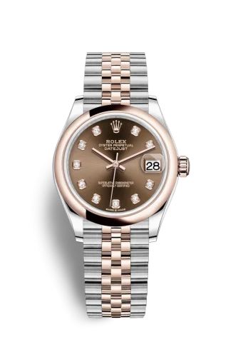Rolex - 278241-0028 Datejust 31 Stainless Steel/ Rose Gold / Domed / Chocolate - Diamond / Jubilee