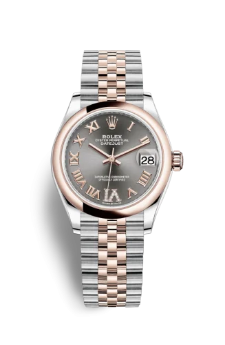 Rolex - 278241-0030 Datejust 31 Stainless Steel/ Rose Gold / Domed / Grey - Roman / Jubilee
