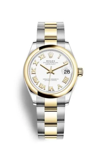 Rolex - 278243-0001 Datejust 31 Stainless Steel / Yellow Gold / Domed / White - Roman / Oyster