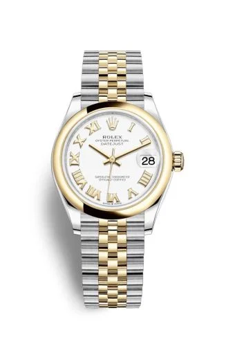 Rolex - 278243-0002 Datejust 31 Stainless Steel / Yellow Gold / Domed / White - Roman / Jubilee