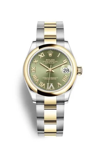 Rolex - 278243-0015 Datejust 31 Stainless Steel / Yellow Gold / Domed / Olive - Roman / Oyster