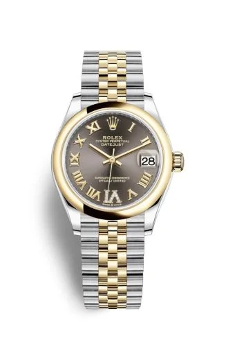 Rolex - 278243-0018 Datejust 31 Stainless Steel / Yellow Gold / Domed / Grey - Roman / Jubilee