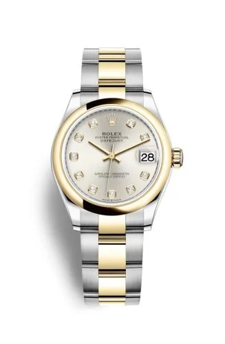Rolex - 278243-0019 Datejust 31 Stainless Steel / Yellow Gold / Domed / Silver - Diamond / Oyster