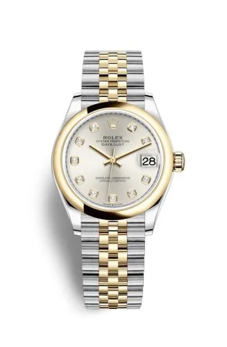 Rolex - 278243-0020 Datejust 31 Stainless Steel / Yellow Gold / Domed / Silver - Diamond / Jubilee