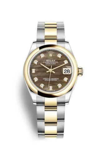 Rolex - 278243-0023 Datejust 31 Stainless Steel / Yellow Gold / Domed / Black MOP / Oyster