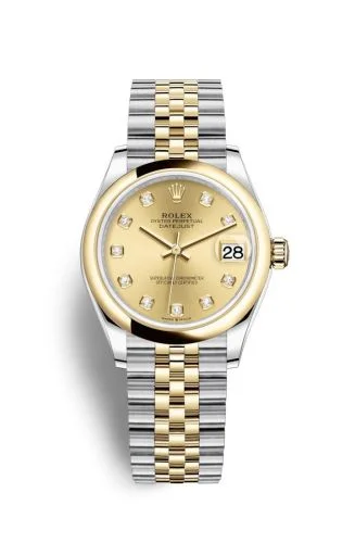 Rolex - 278243-0026 Datejust 31 Stainless Steel/ Yellow Gold / Domed / Champagne - Diamond / Jubilee