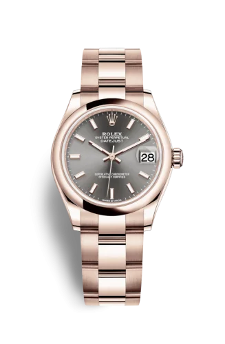 Rolex - 278245-0025 Datejust 31 Rose Gold / Domed / Grey / Oyster
