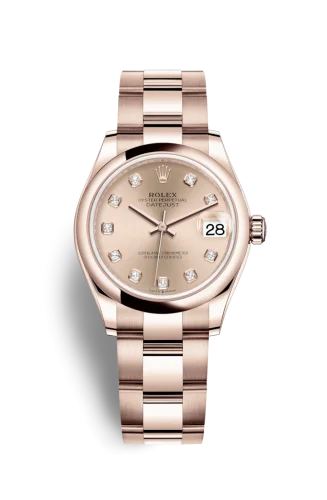 Rolex - 278245-0029 Datejust 31 Rose Gold / Domed / Rose - Diamond / Oyster