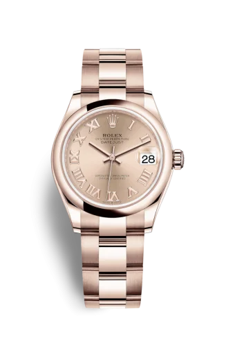 Rolex - 278245-0033 Datejust 31 Rose Gold / Domed / Rose - Roman / Oyster