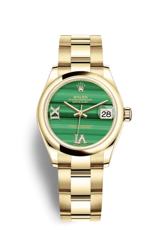 Rolex - 278248-0003 Datejust 31 Yellow Gold / Domed / Malachite / Oyster