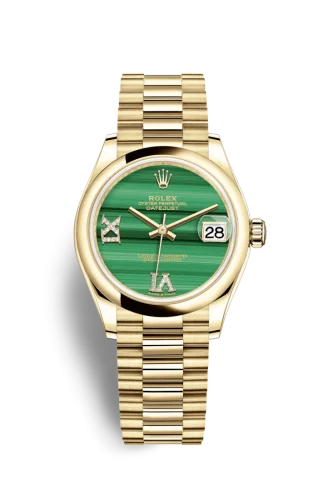 Rolex - 278248-0004 Datejust 31 Yellow Gold / Domed / Malachite / President