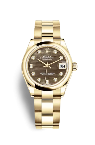 Rolex - 278248-0037 Datejust 31 Yellow Gold / Domed / Black MOP / Oyster