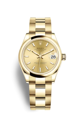 Rolex - 278248-0039 Datejust 31 Yellow Gold / Domed / Champagne / Oyster