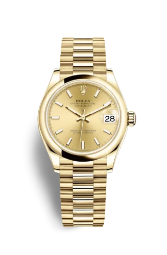 Rolex - 278248-0040 Datejust 31 Yellow Gold / Domed / Champagne / President