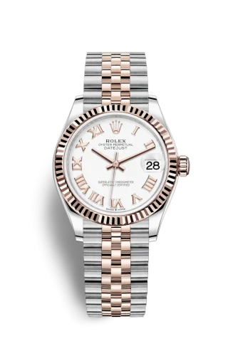 Rolex - 278271-0002 Datejust 31 Stainless Steel/ Rose Gold / Fluted / White - Roman / Jubilee