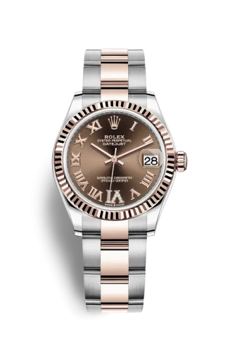 Rolex - 278271-0003 Datejust 31 Stainless Steel/ Rose Gold / Fluted / Chocolate - Roman / Oyster