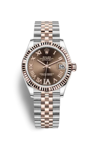 Rolex - 278271-0004 Datejust 31 Stainless Steel/ Rose Gold / Fluted / Chocolate - Roman / Jubilee