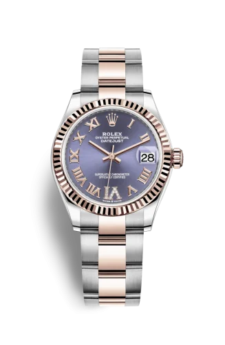 Rolex - 278271-0019 Datejust 31 Stainless Steel/ Rose Gold / Fluted / Aubergine - Roman / Oyster