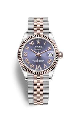 Rolex - 278271-0020 Datejust 31 Stainless Steel/ Rose Gold / Fluted / Aubergine - Roman / Jubilee