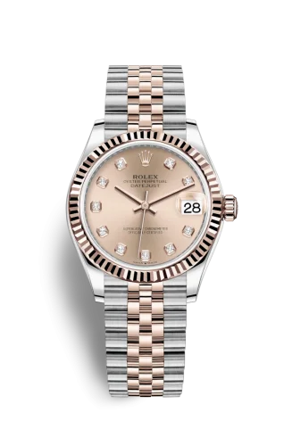 Rolex - 278271-0024 Datejust 31 Stainless Steel / Rose Gold / Fluted / Rose - Diamond / Jubilee