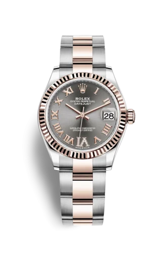 Rolex - 278271-0029 Datejust 31 Stainless Steel / Rose Gold / Fluted / Grey - Roman / Oyster
