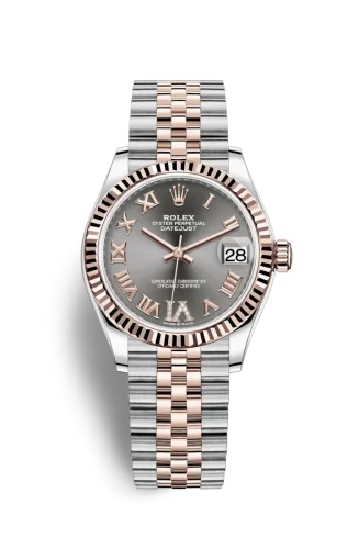 Rolex - 278271-0030 Datejust 31 Stainless Steel/ Rose Gold / Fluted / Grey - Roman / Jubilee