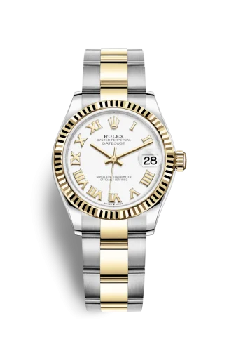 Rolex - 278273-0001 Datejust 31 Stainless Steel / Yellow Gold / Fluted / White - Roman / Oyster