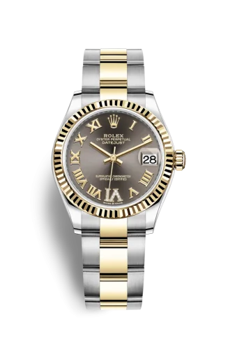 Rolex - 278273-0017 Datejust 31 Stainless Steel / Yellow Gold / Fluted / Grey - Roman / Oyster