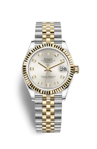 Rolex - 278273-0020 Datejust 31 Stainless Steel / Yellow Gold / Fluted / Silver - Diamond / Jubilee