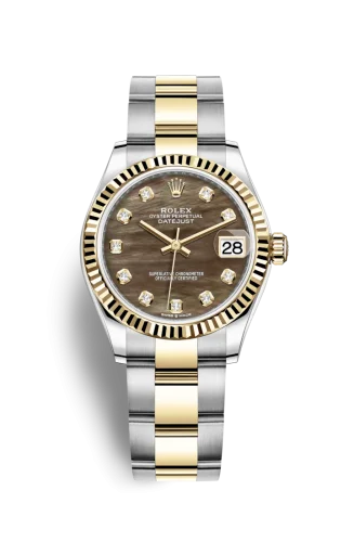 Rolex - 278273-0023 Datejust 31 Stainless Steel / Yellow Gold / Fluted / Black MOP / Oyster