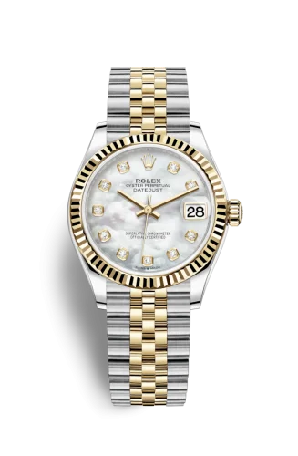 Rolex - 278273-0028 Datejust 31 Stainless Steel / Yellow Gold / Fluted / MOP / Jubilee