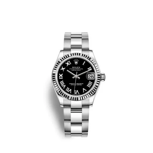Rolex - 278274-0001 Datejust 31 Stainless Steel Fluted / Oyster / Black - Roman