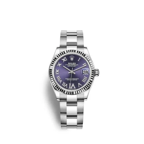 Rolex - 278274-0025 Datejust 31 Stainless Steel Fluted / Oyster / Aubergine - Roman