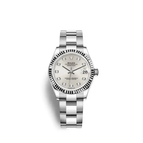 Rolex - 278274-0029 Datejust 31 Stainless Steel Fluted / Oyster / Silver - Diamond