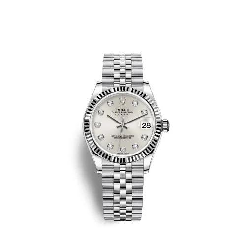Rolex - 278274-0030 Datejust 31 Stainless Steel Fluted / Jubilee / Silver - Diamond