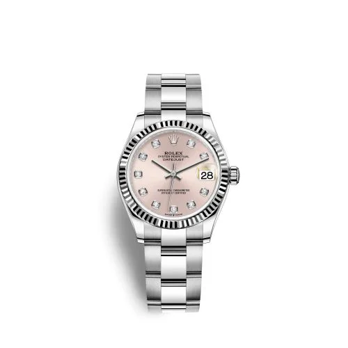 Rolex - 278274-0031 Datejust 31 Stainless Steel Fluted / Oyster / Pink - Diamond
