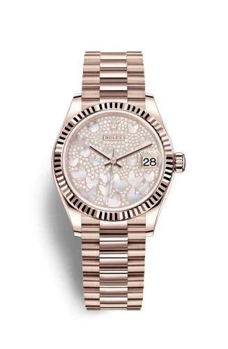 Rolex - 278275-0021 Datejust 31 Rose Gold / Fluted / Butterfly / President