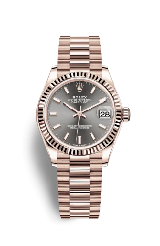 Rolex - 278275-0027 Datejust 31 Rose Gold / Fluted / Grey / President