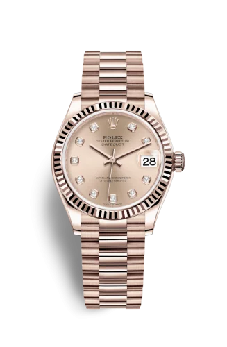 Rolex - 278275-0031 Datejust 31 Rose Gold / Fluted / Rose - Diamond / President