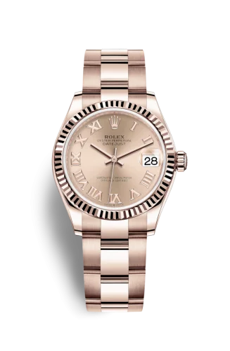 Rolex - 278275-0034 Datejust 31 Rose Gold / Fluted / Rose - Roman / Oyster
