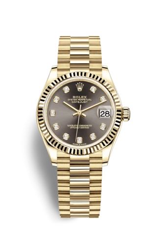 Rolex Rolex - 278278-0036 Datejust 31 Yellow Gold / Fluted / Grey - Diamond / President
