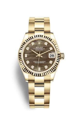 Rolex - 278278-0037 Datejust 31 Yellow Gold / Fluted / Black MOP / Oyster