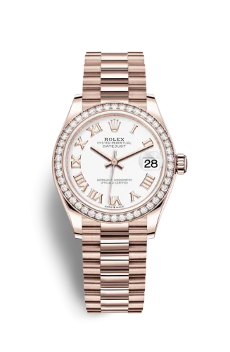 Rolex - 278285RBR-0008 Datejust 31 Rose Gold / Diamond / White - Roman / President