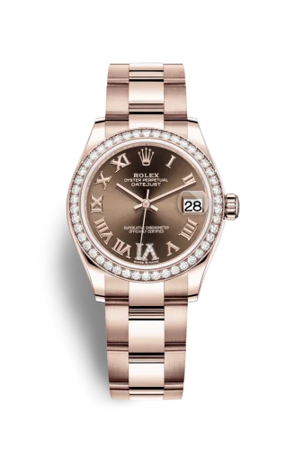 Rolex - 278285rbr-0015 Datejust 31 Rose Gold / Diamond / Chocolate - Roman / Oyster