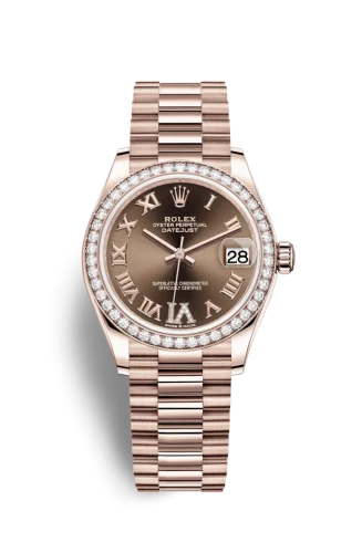 Rolex - 278285RBR-0016 Datejust 31 Rose Gold / Diamond / Chocolate - Roman / President