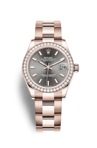 Rolex - 278285rbr-0020 Datejust 31 Rose Gold / Diamond / Grey / Oyster