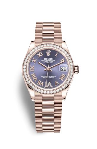 Rolex - 278285RBR-0023 Datejust 31 Rose Gold / Diamond / Aubergine - Roman / President